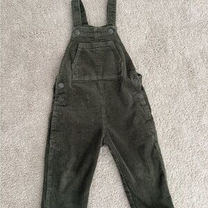 Zara Olive Corduroy Overalls